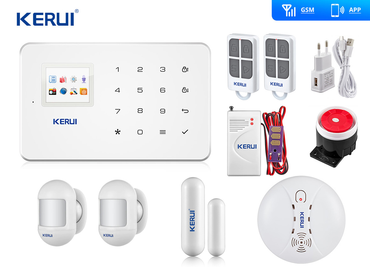 

Комплект беспроводной gsm сигнализации Pro датчики нового образца для 1-комнатной квартиры Kerui G18