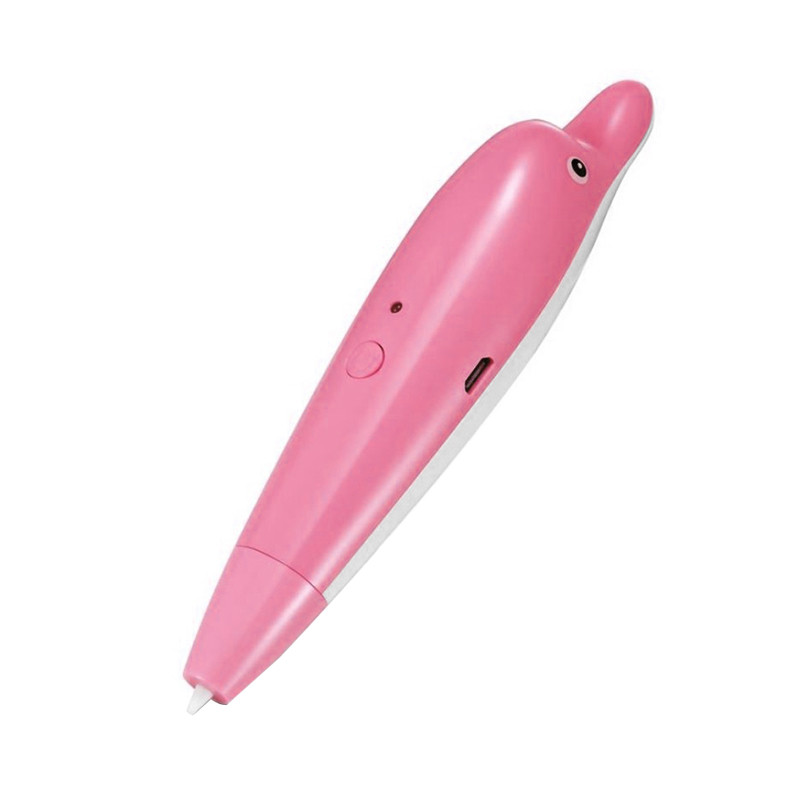 3D-ручка Kaiyiyuan Dolphin Pink низкотемпературная с аккумулятором 1000 mah с USB EN