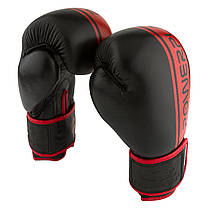 Боксерські рукавиці PowerPlay 3022 Чорно-Червоні [натуральна шкіра] 16 унцій, фото 2