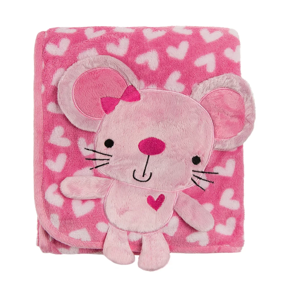 

Детское одеяло "Мышенок" от SMIKI, 76 x 102 см, розовое, Розовый