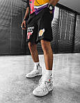Мужской комплект шорты + футболка Chicago bulls и Lakers (черно-фиолетовый) крутой костюм sk43, фото 3