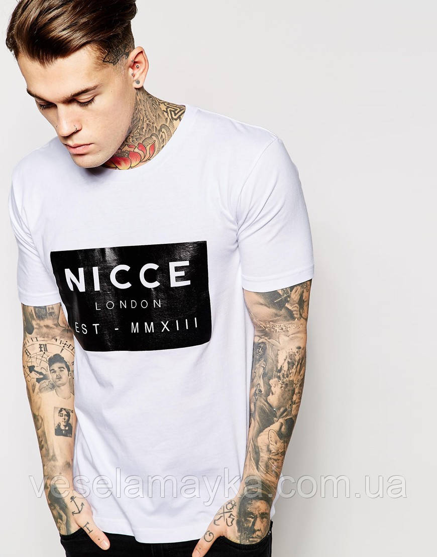 

Белая футболка с логотипом Nicce London XL