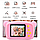 Детский цифровой фотоаппарат Smart Kids KM-89 камера с играми Мишка Teddy, 12МП Розовый +MicroSD 32 ГБ, фото 3