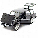 Дитяча машинка іграшкова Автопром «ВАЗ 2102» 12 см, світло, звук, двері відчиняються, чорний (7501), фото 6