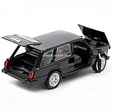 Дитяча машинка іграшкова Автопром «ВАЗ 2102» 12 см, світло, звук, двері відчиняються, чорний (7501), фото 8