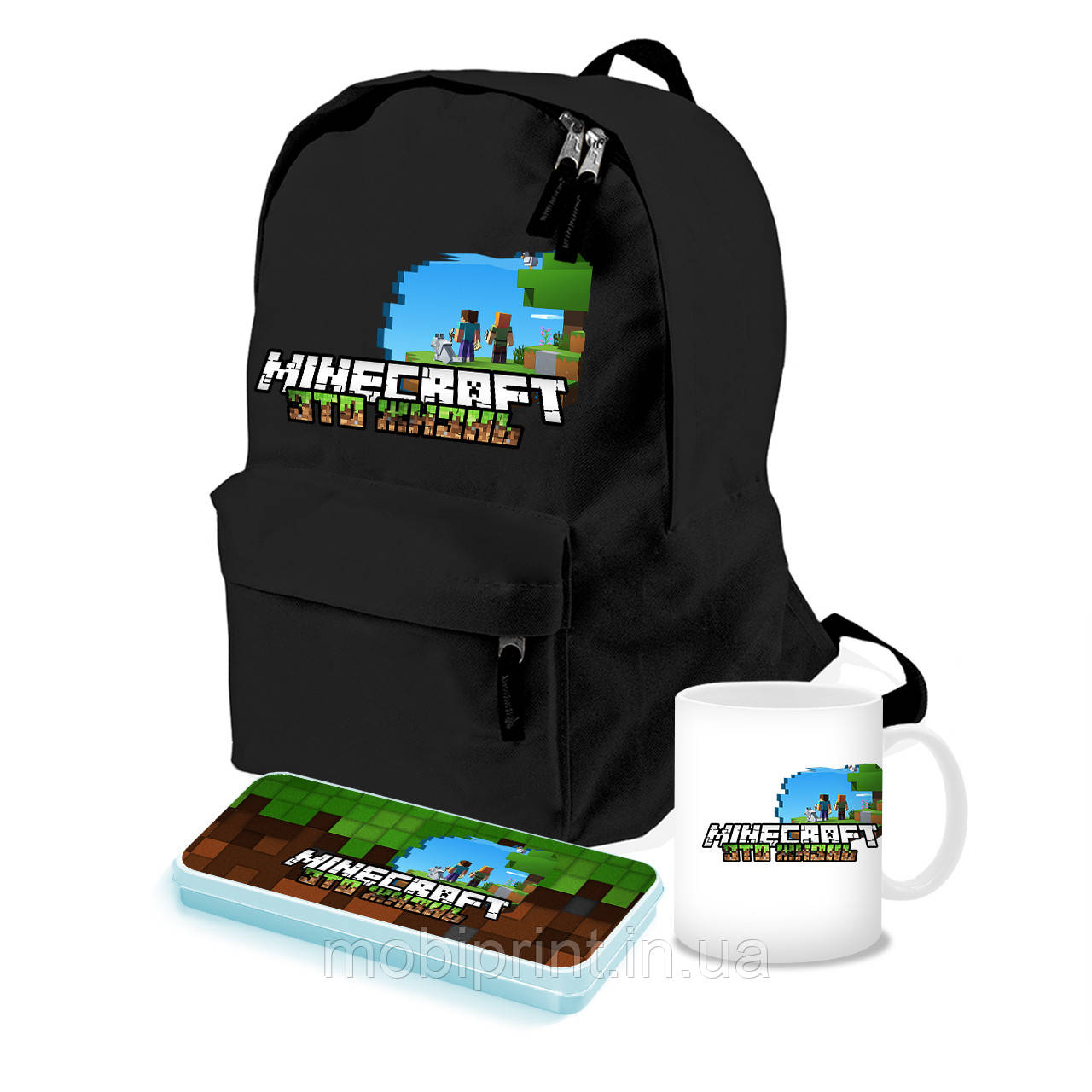 

Набор школьника универсальный Майнкрафт (Minecraft) (35505-1170) Черный