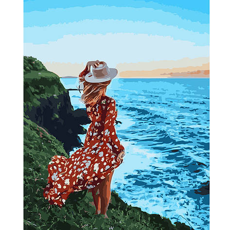 Картина по номерам Девушка у океана, 40х50 см «Strateg» (VA-2943), фото 2