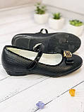 Шкільні туфлі для дівчинки (Чорні) Kellaifeng розмір 35-37, фото 2