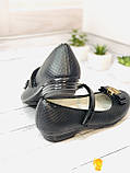 Шкільні туфлі для дівчинки (Чорні) Kellaifeng розмір 35-37, фото 4