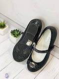 Школьные туфли для девочки (Черные) Kellaifeng размер 35-37, фото 6