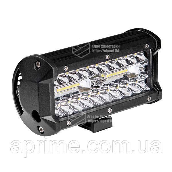 

Фара LED прямоугольная 120W (40 диодов). Светодиодные лэд фары, на авто, на мото, на трактор, куда угодно., Черный