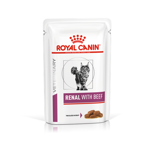 

Royal Canin Renal Feline Beef Pouches 85 гр упаковка 12 шт лечебный влажный корм (Роял Канин)