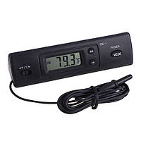 Термометр цифровой DS-1 с часами и выносным датчиком температуры, фото 1