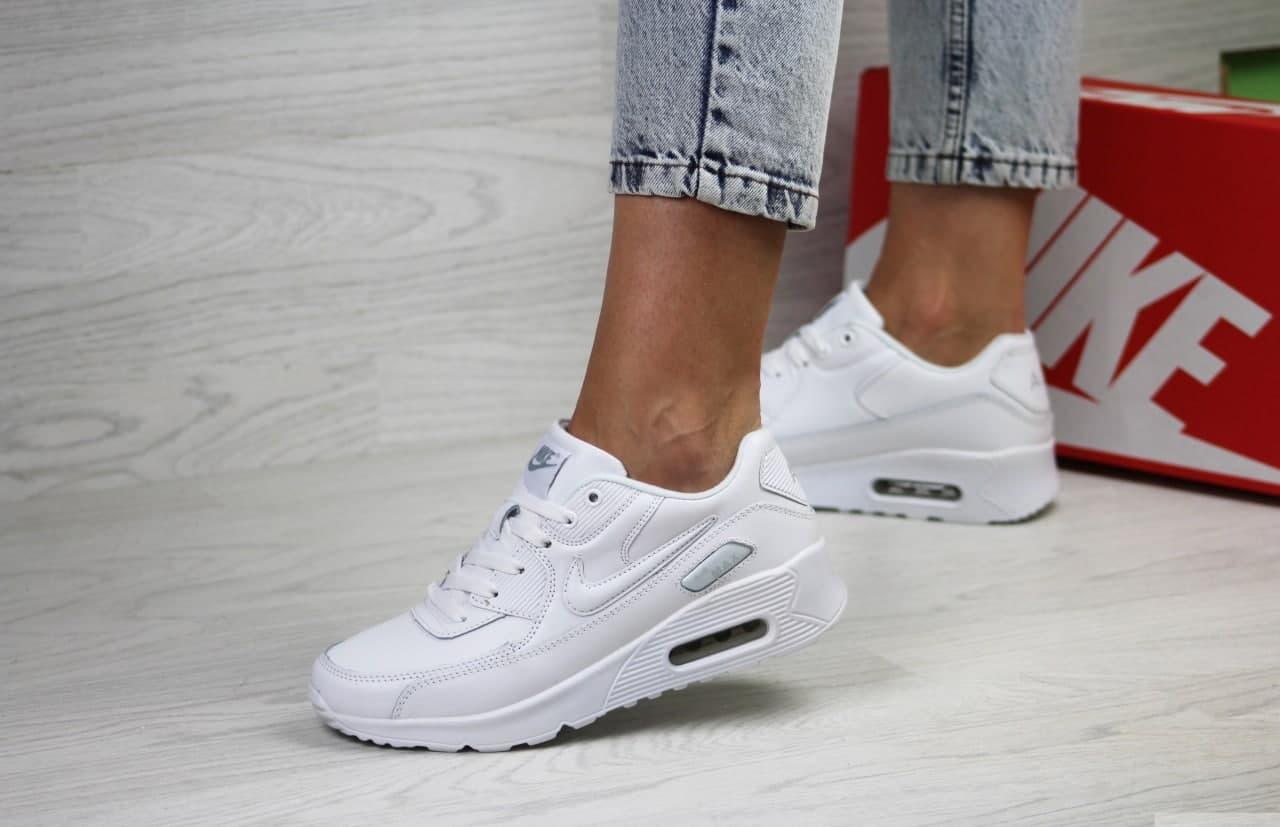 

Кроссовки женские белые Nike Air Max 90, мужские кроссовки белые Nike Air Max 90