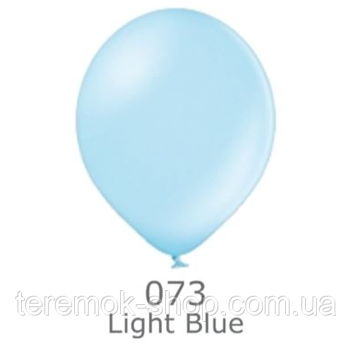 Воздушные шары голубые металлик 30 см BelBal  Бельгия  5 шт