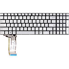 Клавіатура для ноутбука ASUS N551, N551JQ сріблястий, без кадру