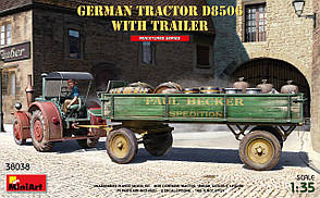 D8506 збірна модель німецького трактора з причепом. 1/35 MINIART 38038
