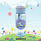 Пляшка для води CASNO 400 мл KXN-1195 Бузкова (Єдиноріг) з соломинкою, фото 2