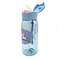 Пляшка для води CASNO 400 мл KXN-1195 Бузкова (Єдиноріг) з соломинкою, фото 5