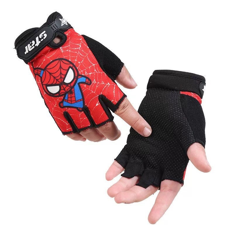 

Перчатки велосипедные Sporty беспалые детские спортивные Spidey Red