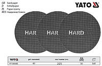 Сетка шлиф YATO сітка кругла тверда липучка G60 Ø=225 мм 3 штуки YT-84580