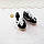 Обувь для кукол Кроссовки 5.5*2.5 см ЧЕРНЫЕ с белой вставкой, фото 2