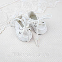 Ботиночки для куклы ретро 5*2.5 см Белые, фото 1