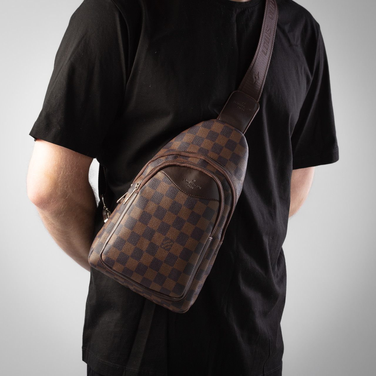 

Мужская сумка через плечо, Коричневая сумка Louis Vuitton ,сумка-слинг коричневая, Коричневый