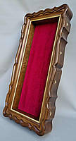 Фігурний кіот з внутрішньою дерев'яною рамою і штапиком під золото для плащаниці, фото 8