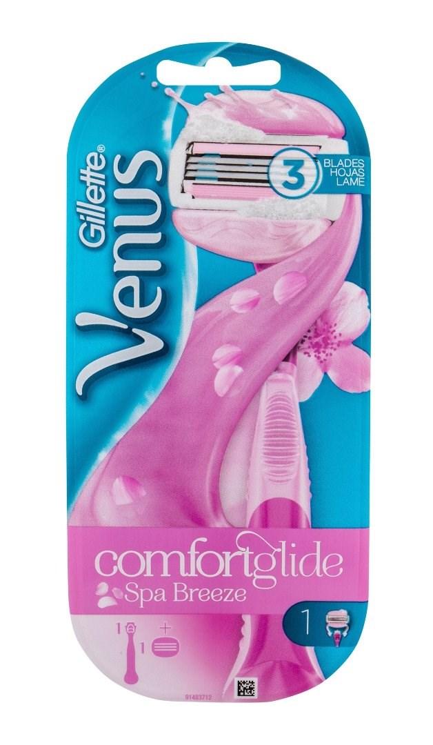 

Женская бритва Gillette Venus Comfort Glide Spa Breeze с 1 сменным картриджем Женский станок Жиллет Венус