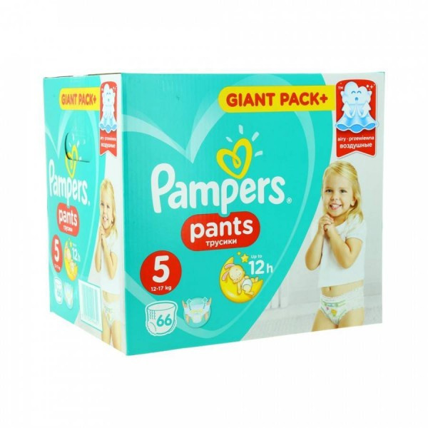 

Подгузники-трусики Pampers Pants 5 (12-17 кг), 66 шт, Белый
