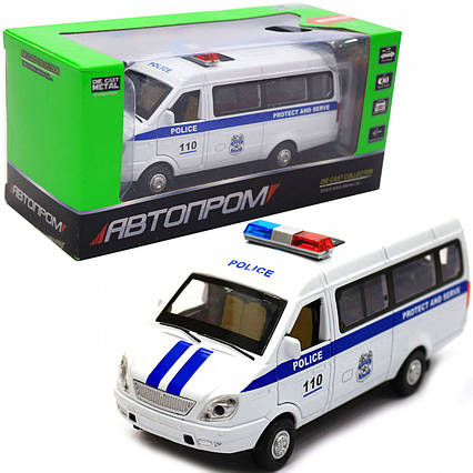 Машинка Автопром «Полицейская машина» со световыми и звуковыми эффектами 15х5х6 см (7644)
