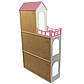 Іграшковий ляльковий дерев'яний будиночок Unitywood (62х20х105 см), триповерховий рожевий, фото 4