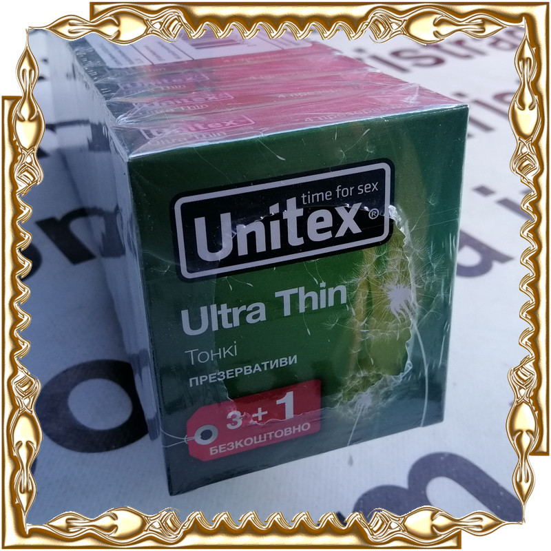 Презервативи Unitex Ultra Thin (тонкі) 3+1 шт./уп. 12 уп./бл.