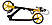 Двоколісний Самокат Maraton Rider з ручним гальмом і амортизатором бузковий, колеса 200мм, колір-жовтий., фото 3