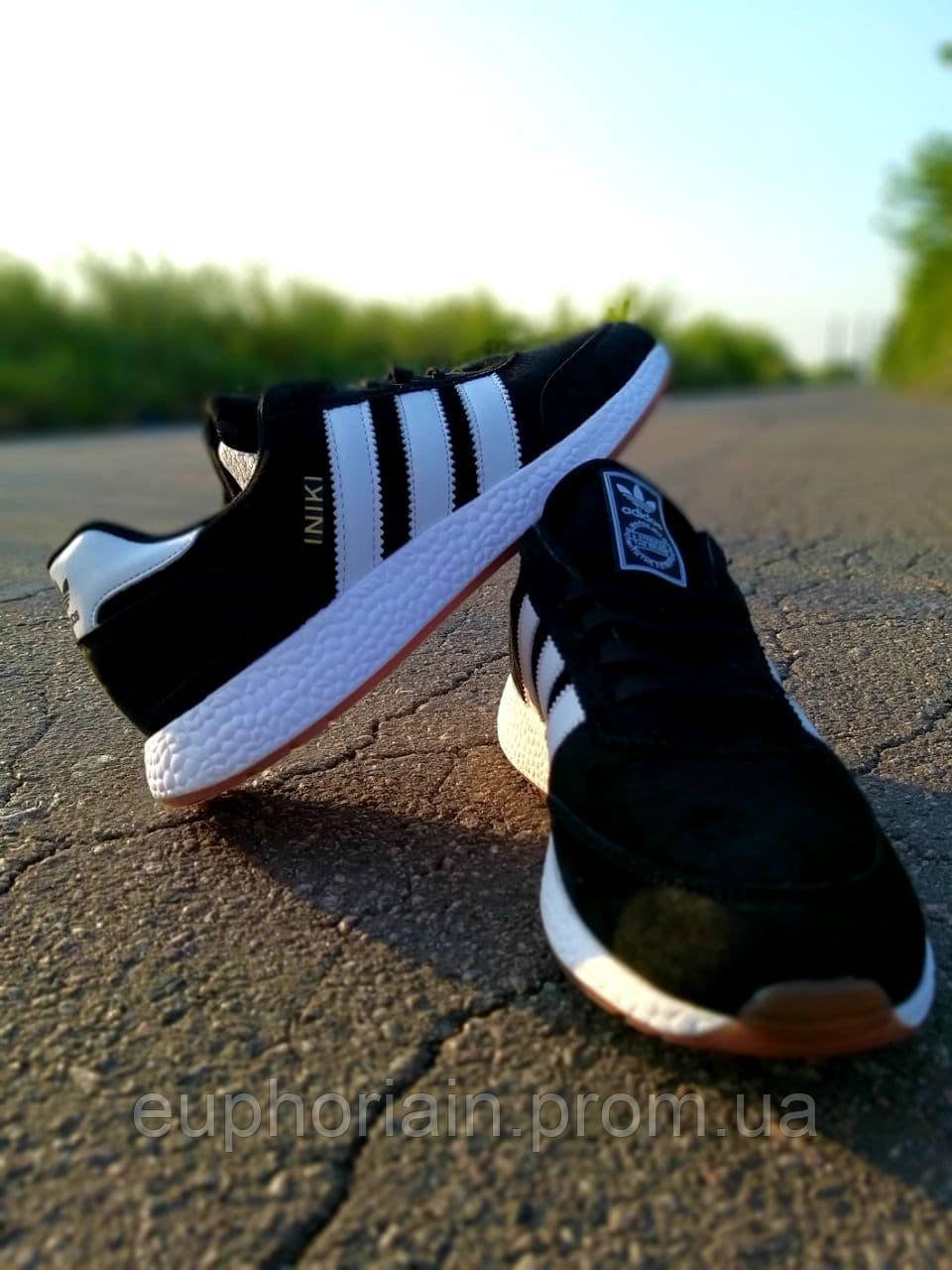 

Мужские кроссовки Adidas Iniki черные с белым, Черно-белый