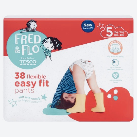 

Подгузники-трусики Tesco 5 (12-18кг) 38шт Чехия, Белый