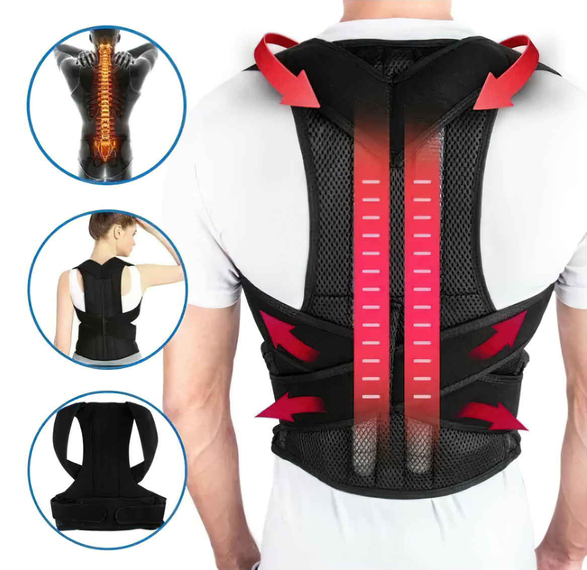 

Ортопедический корсет для коррекции осанки Back Pain Help Support Belt корректор Размер XXL (ST)