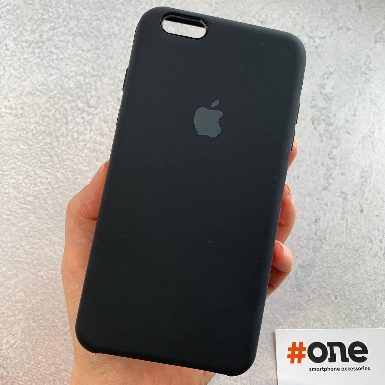 

Чехол для iPhone 6 Plus Silicone Case с микрофиброй бархатом силикон кейс на айфон 6 плюс черный 18 SLK