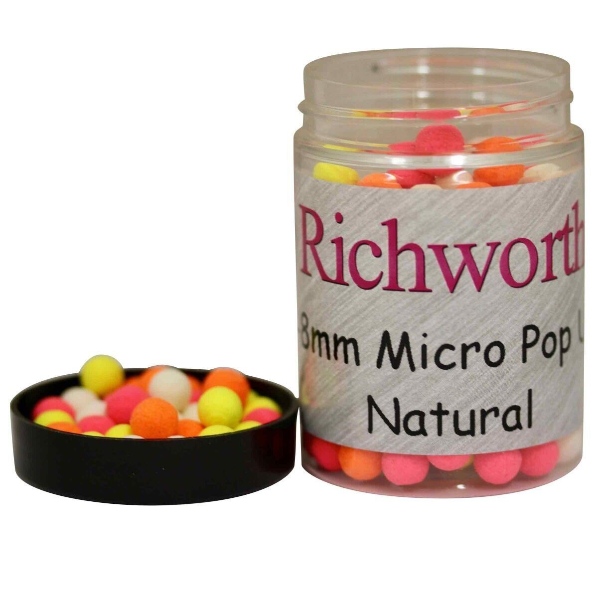 Бойлы плавающие Richworth Micro Pop-Ups Natural 6-8мм, 100мл