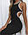 Женское стильное платье с вырезом на спине в рубчик, фото 3