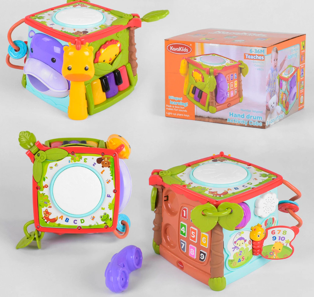 Куб логический для развития детей, с звуковыми и световыми эффектами,  пианино, шарик-погремушка, КК 2705, цена 796 грн — Prom.ua (ID#1458133766)