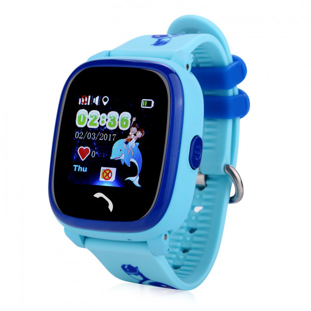 Детские водонепроницаемые умные часы-телефон с GPS трекером Smart Baby Watch Q300s (DF25) Original голубые