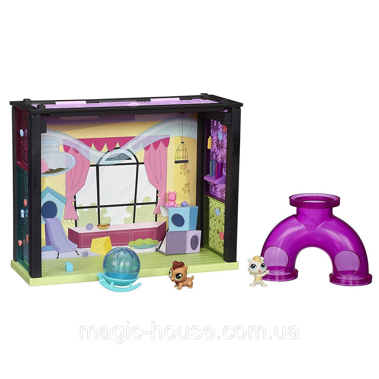 Littlest Pet Shop Игровой набор Стеклянная комната Mаленький Зоомагазин Литл Пет Шоп Pet-acular Fun Room Style