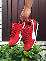 Мужские замшевые кроссовки Puma Easy Rider красные Демисезонные спортивные кроссы Пума Изи Райдер
