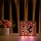 Светильник ночник ArtEco Light из дерева LED "Пони и стрекоза" с пультом и регулировкой цвета, двойной RGB, фото 5