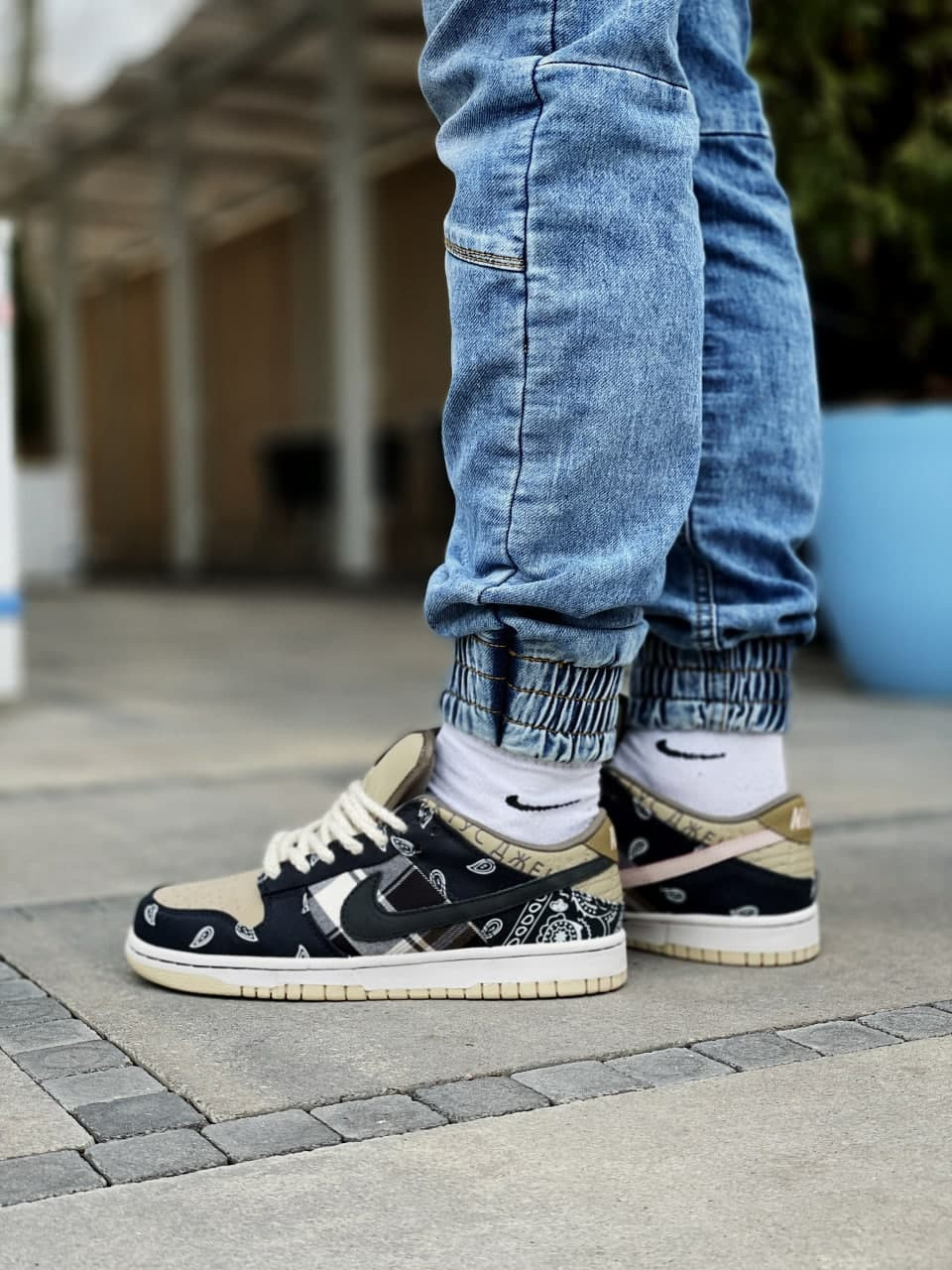 

Кроссовки мужские Nike SB Dunk Low x Travis Scott Cactus Jack, Найк Данк, код Z-3246 42, Бежевый