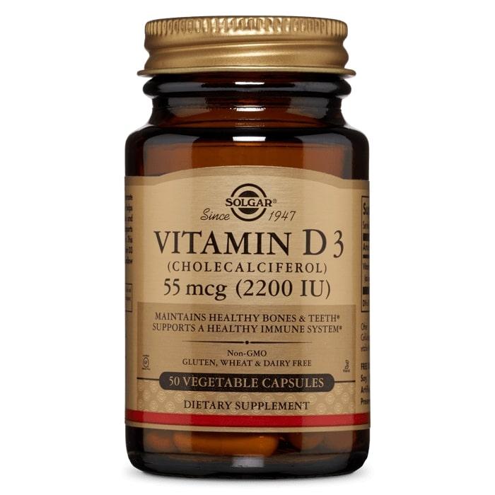 

Витамин Д3, Vitamin D3 2200 IU, Solgar, 55 мг, 50 капсул