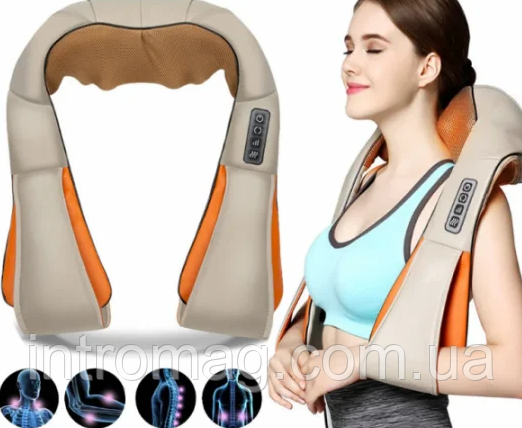 

Массажер роликовый для всего тела с подогревом Shiatsu Massager of Neck Kneading