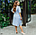 Сукня-сорочка смужка літній льон 62-64, фото 2